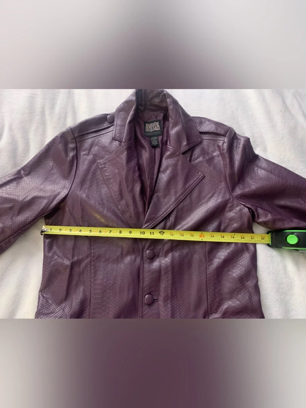 Suicide Squad Premium Adult Purple Joker Jacket Long Full Length Costume Size L